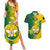 Personalized Papua New Guinea Enga Province Couples Matching Summer Maxi Dress and Hawaiian Shirt Mix Coat Of Arms Polynesian Pattern LT05 Green - Polynesian Pride