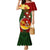 Papua New Guinea Chimbu Province Mermaid Dress Mix Coat Of Arms Polynesian Pattern LT05 Women Red - Polynesian Pride