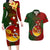 Personalized Papua New Guinea Chimbu Province Couples Matching Long Sleeve Bodycon Dress and Hawaiian Shirt Mix Coat Of Arms Polynesian Pattern LT05 Red - Polynesian Pride