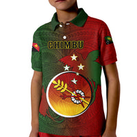 Personalized Papua New Guinea Chimbu Province Kid Polo Shirt Mix Coat Of Arms Polynesian Pattern LT05 Kid Red - Polynesian Pride
