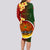 Personalized Papua New Guinea Chimbu Province Long Sleeve Bodycon Dress Mix Coat Of Arms Polynesian Pattern LT05 - Polynesian Pride