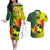 Papua New Guinea Oro Province Couples Matching Off The Shoulder Long Sleeve Dress and Hawaiian Shirt Mix Coat Of Arms Polynesian Pattern LT05 Yellow - Polynesian Pride