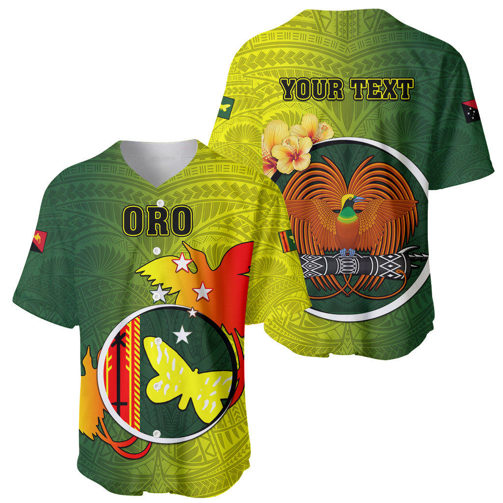 Personalized Papua New Guinea Oro Province Baseball Jersey Mix Coat Of Arms Polynesian Pattern LT05 - Polynesian Pride