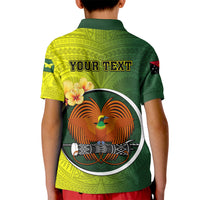 Personalized Papua New Guinea Oro Province Kid Polo Shirt Mix Coat Of Arms Polynesian Pattern LT05 - Polynesian Pride