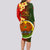 Papua New Guinea Eastern Highlands Province Long Sleeve Bodycon Dress Mix Coat Of Arms Polynesian Pattern LT05 - Polynesian Pride