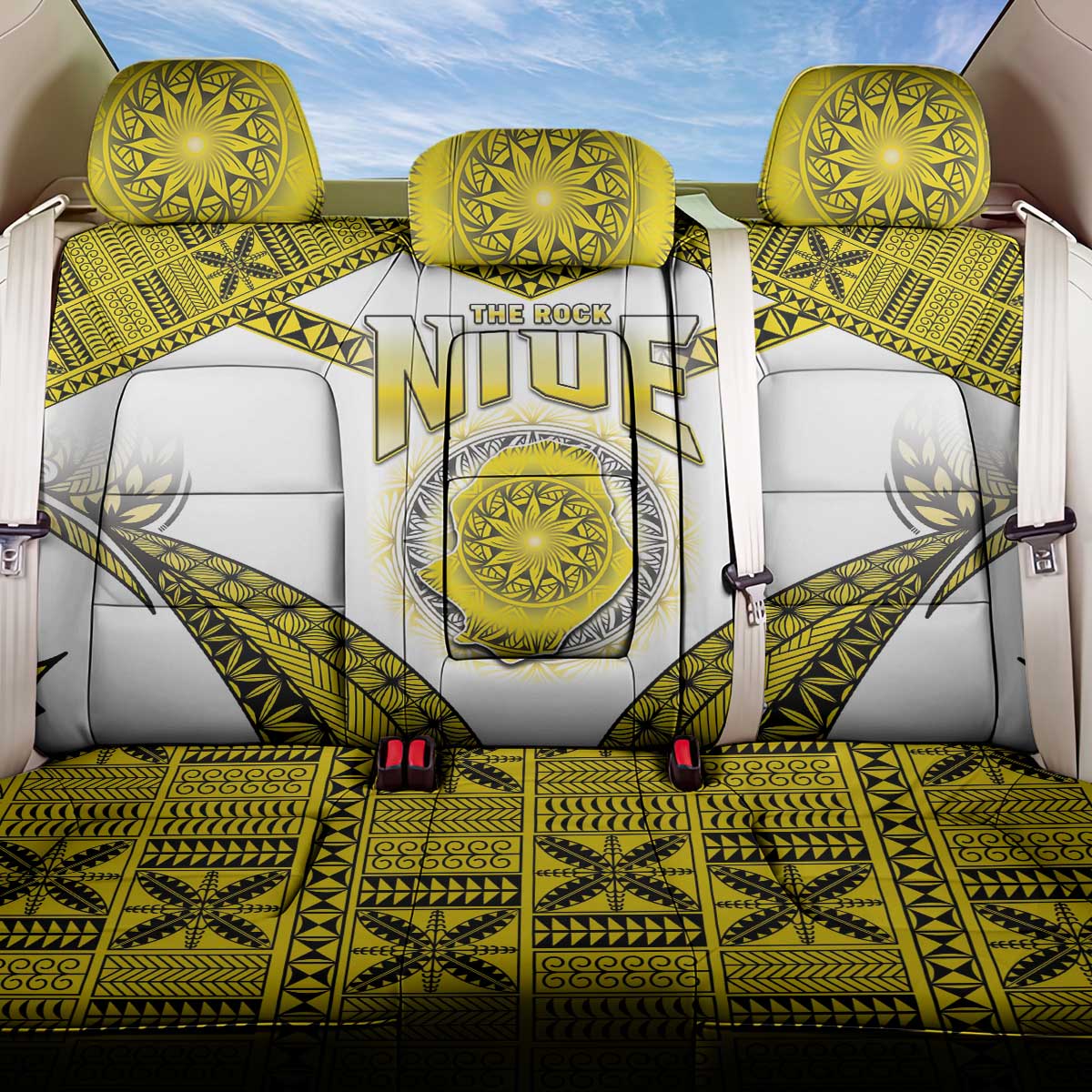 Niue The Rock Of Polynesia Back Car Seat Cover Peniamina Gospel Day Yellow Version