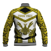 Personalised Niue The Rock Of Polynesia Baseball Jacket Peniamina Gospel Day Yellow Version LT05 - Polynesian Pride
