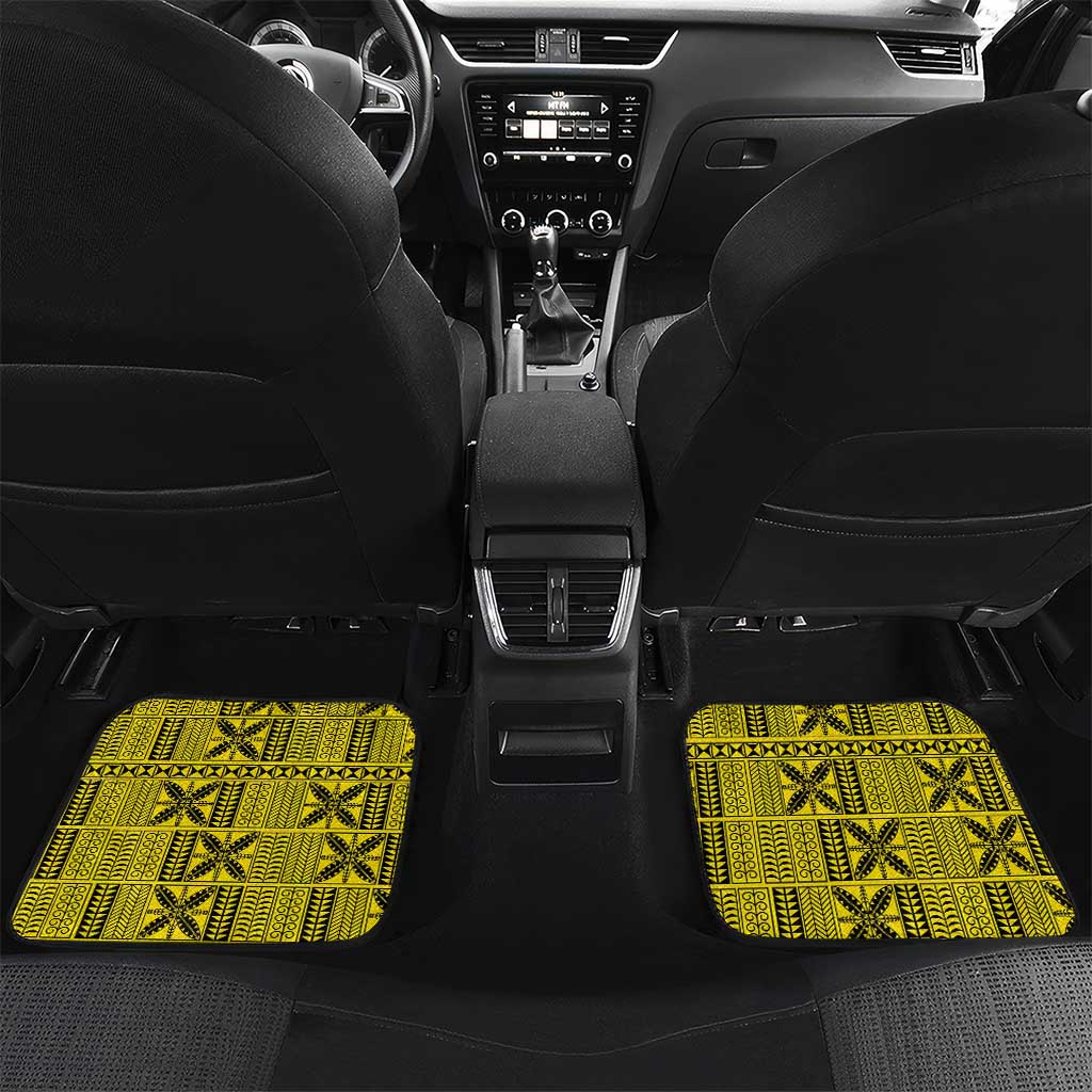 Niue The Rock Of Polynesia Car Mats Peniamina Gospel Day Yellow Version LT05 Set 2pcs - Back Yellow - Polynesian Pride