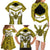 Personalised Niue The Rock Of Polynesia Family Matching Long Sleeve Bodycon Dress and Hawaiian Shirt Peniamina Gospel Day Yellow Version