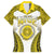 Personalised Niue The Rock Of Polynesia Family Matching Puletasi and Hawaiian Shirt Peniamina Gospel Day Yellow Version