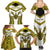 Personalised Niue The Rock Of Polynesia Family Matching Summer Maxi Dress and Hawaiian Shirt Peniamina Gospel Day Yellow Version