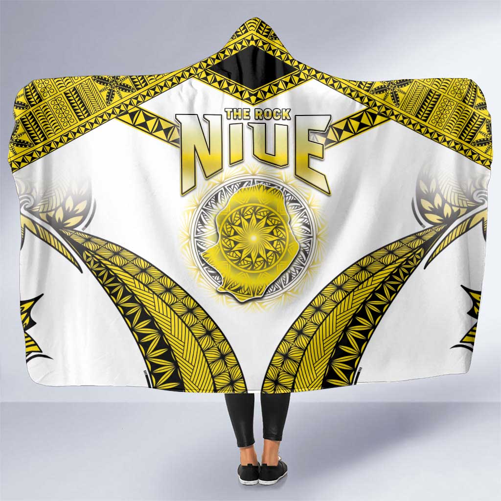 Niue The Rock Of Polynesia Hooded Blanket Peniamina Gospel Day Yellow Version LT05 One Size Yellow - Polynesian Pride