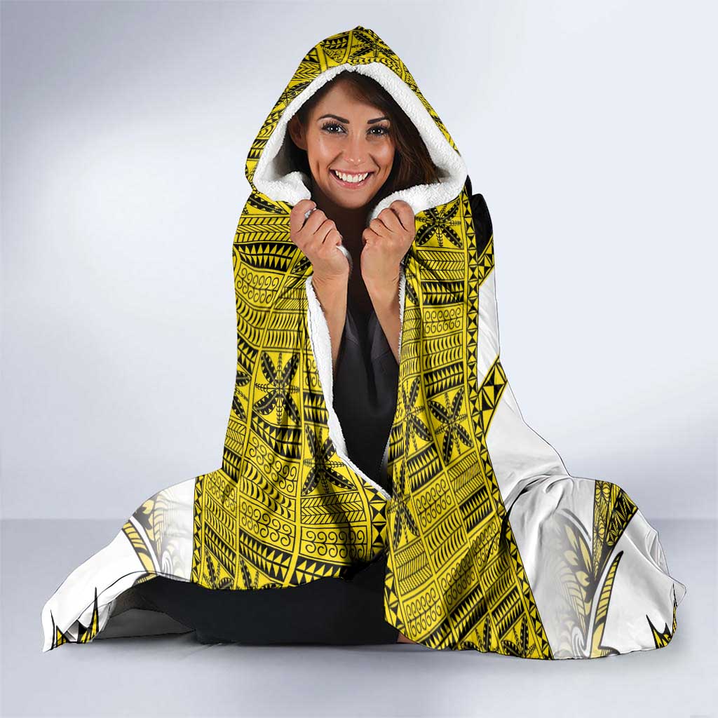 Niue The Rock Of Polynesia Hooded Blanket Peniamina Gospel Day Yellow Version LT05 - Polynesian Pride