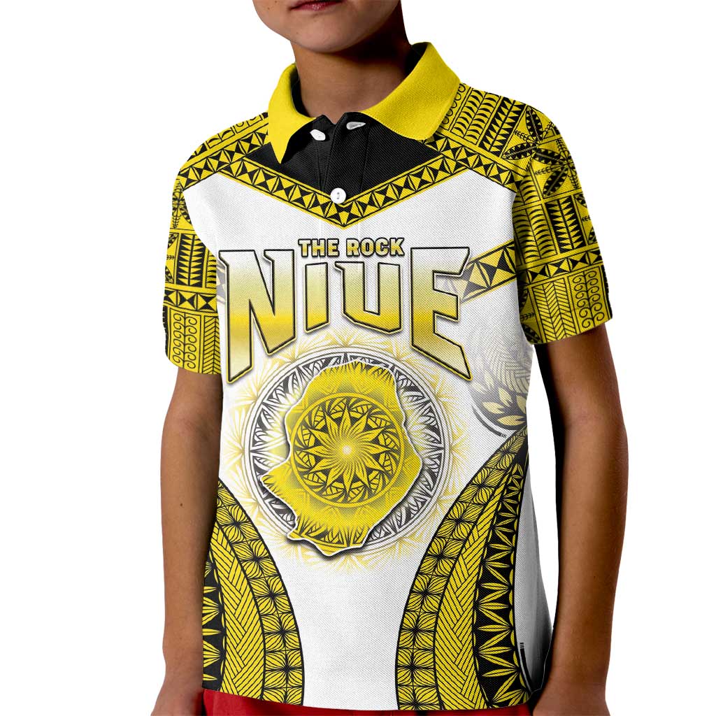 Personalised Niue The Rock Of Polynesia Kid Polo Shirt Peniamina Gospel Day Yellow Version