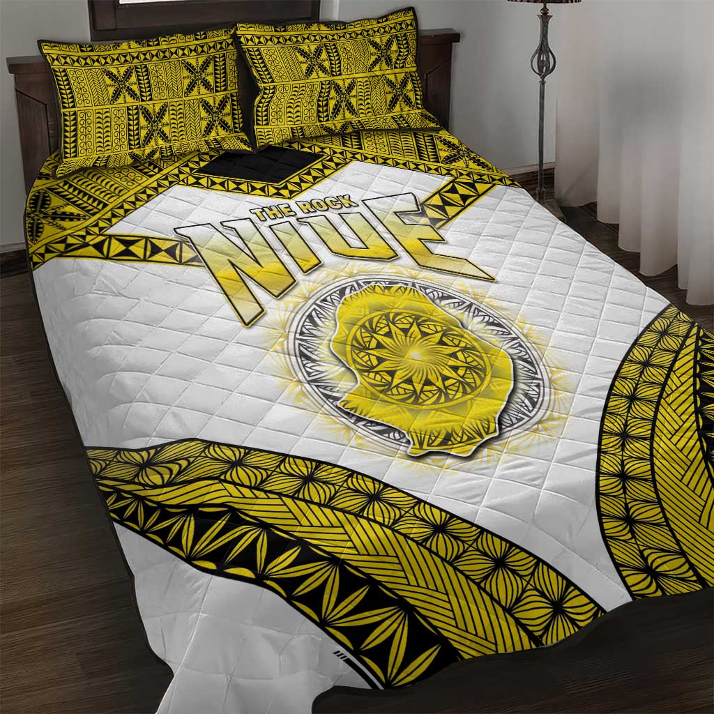 Niue The Rock Of Polynesia Quilt Bed Set Peniamina Gospel Day Yellow Version LT05 Yellow - Polynesian Pride