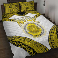 Niue The Rock Of Polynesia Quilt Bed Set Peniamina Gospel Day Yellow Version LT05 Yellow - Polynesian Pride