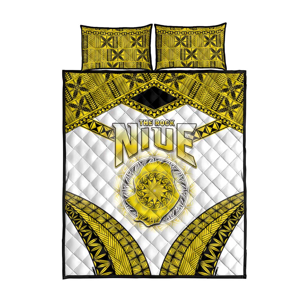 Niue The Rock Of Polynesia Quilt Bed Set Peniamina Gospel Day Yellow Version LT05 - Polynesian Pride