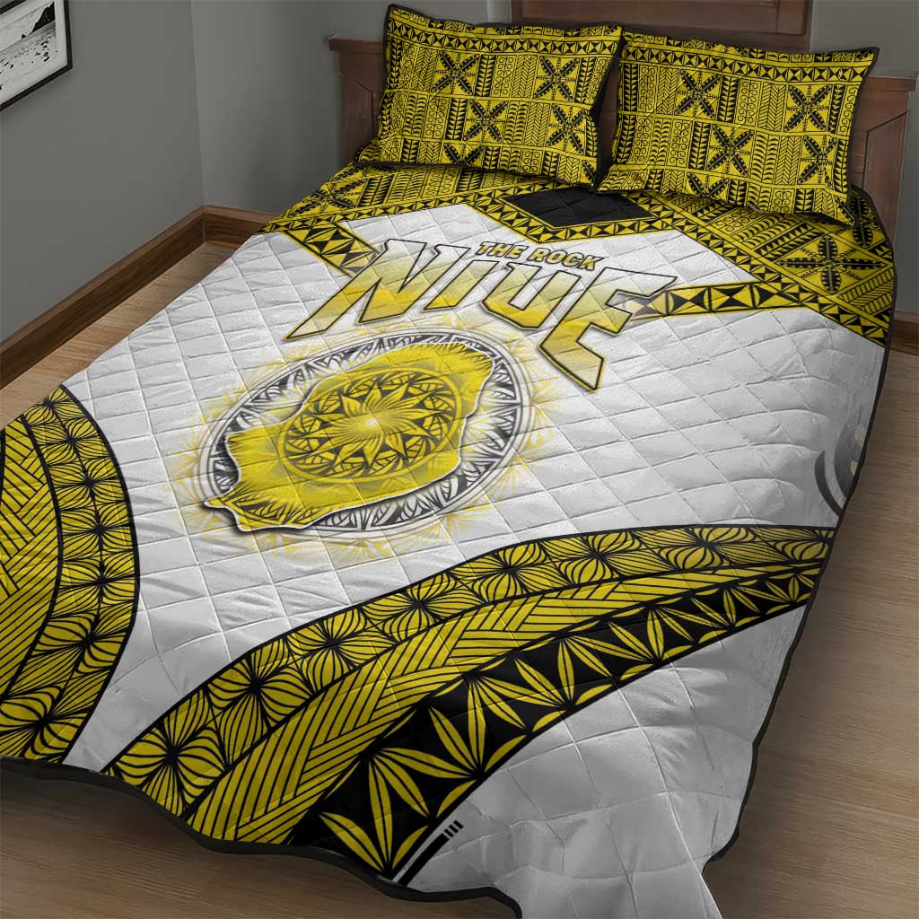 Niue The Rock Of Polynesia Quilt Bed Set Peniamina Gospel Day Yellow Version LT05 - Polynesian Pride