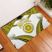 Niue The Rock Of Polynesia Rubber Doormat Peniamina Gospel Day Yellow Version LT05 - Polynesian Pride