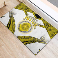 Niue The Rock Of Polynesia Rubber Doormat Peniamina Gospel Day Yellow Version LT05 - Polynesian Pride