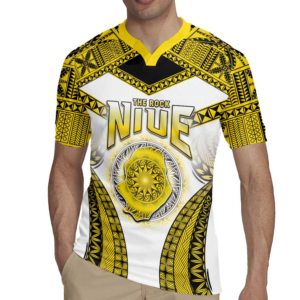 Personalised Niue The Rock Of Polynesia Rugby Jersey Peniamina Gospel Day Yellow Version