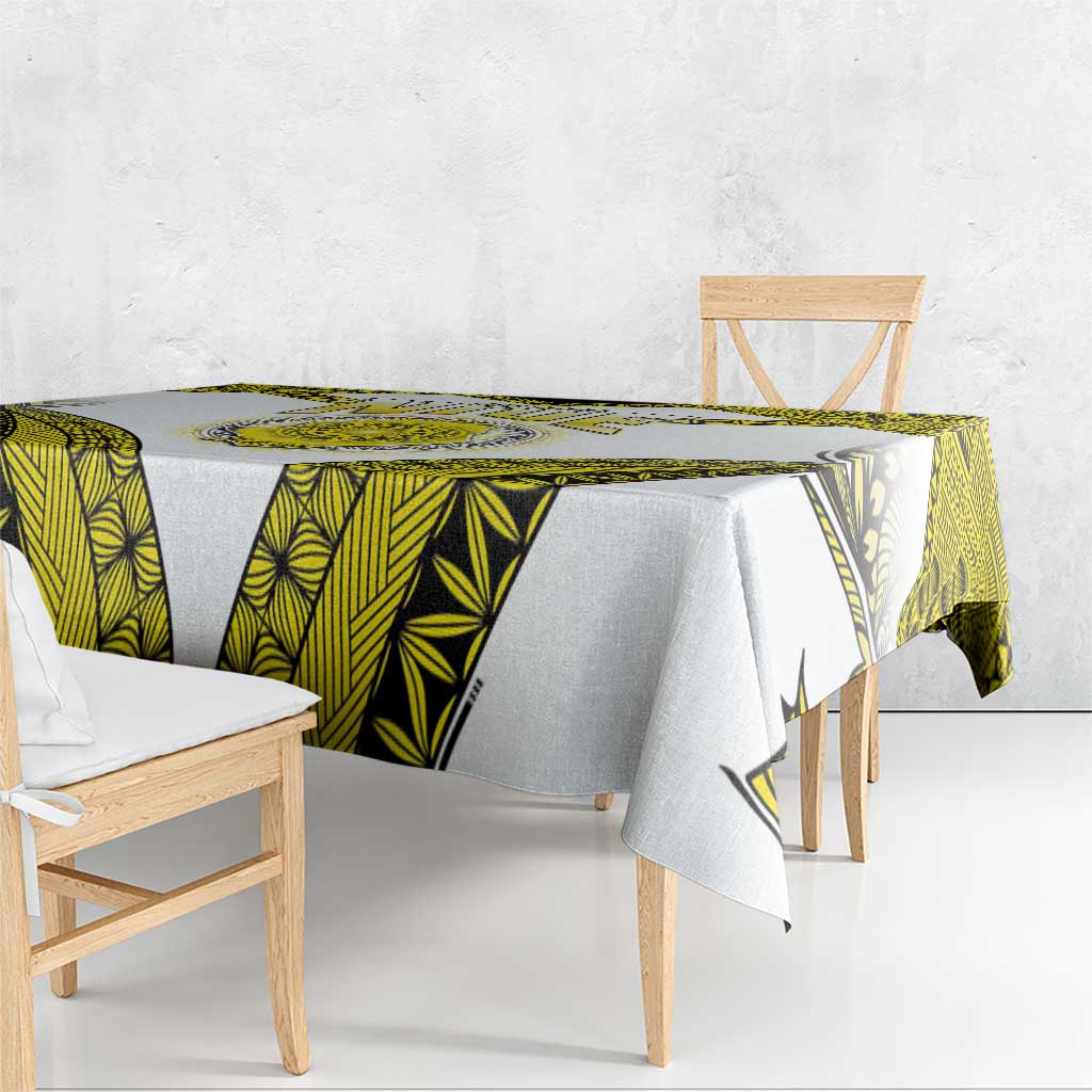 Niue The Rock Of Polynesia Tablecloth Peniamina Gospel Day Yellow Version LT05 - Polynesian Pride