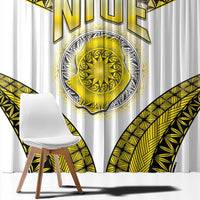 Niue The Rock Of Polynesia Window Curtain Peniamina Gospel Day Yellow Version LT05 - Polynesian Pride