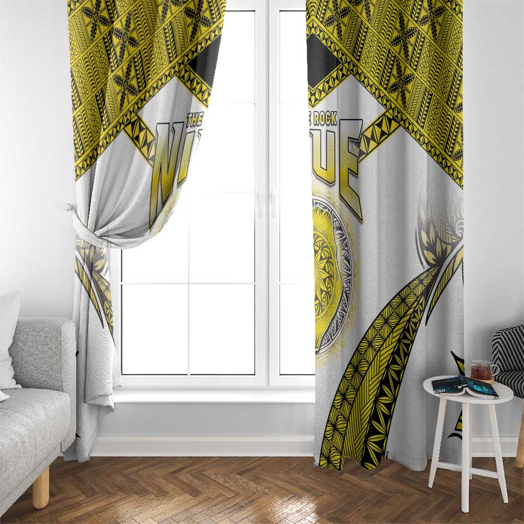 Niue The Rock Of Polynesia Window Curtain Peniamina Gospel Day Yellow Version LT05 - Polynesian Pride
