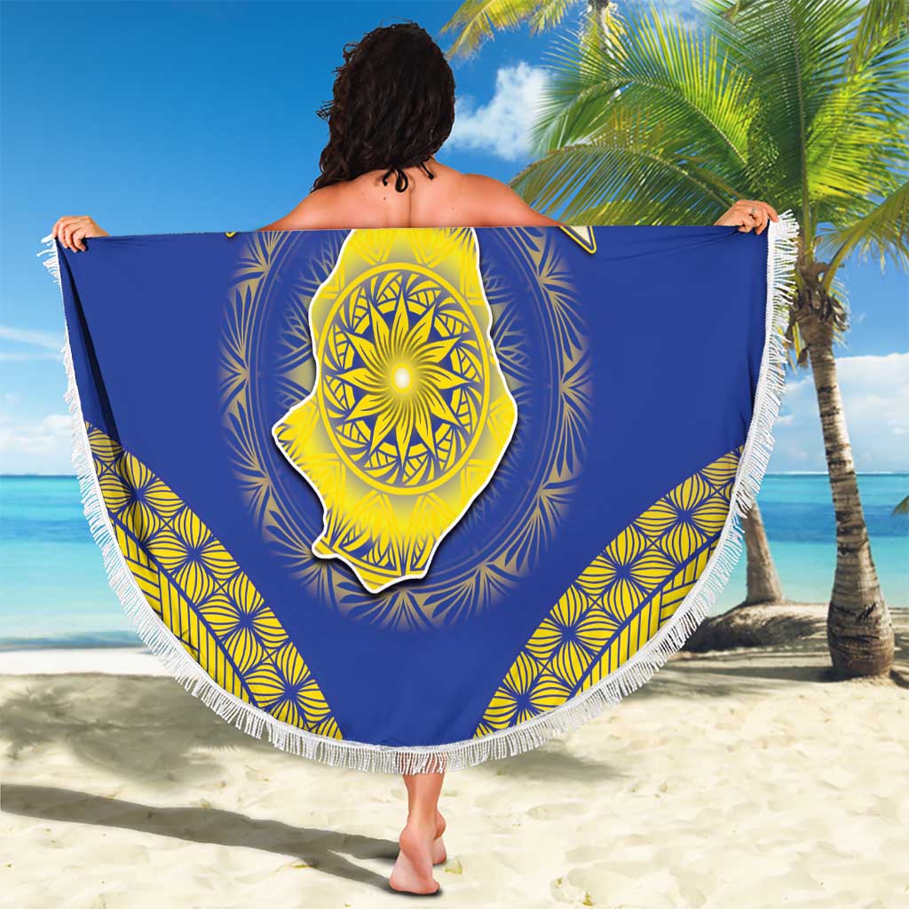 Niue The Rock Of Polynesia Beach Blanket Peniamina Gospel Day Blue Version LT05 - Polynesian Pride