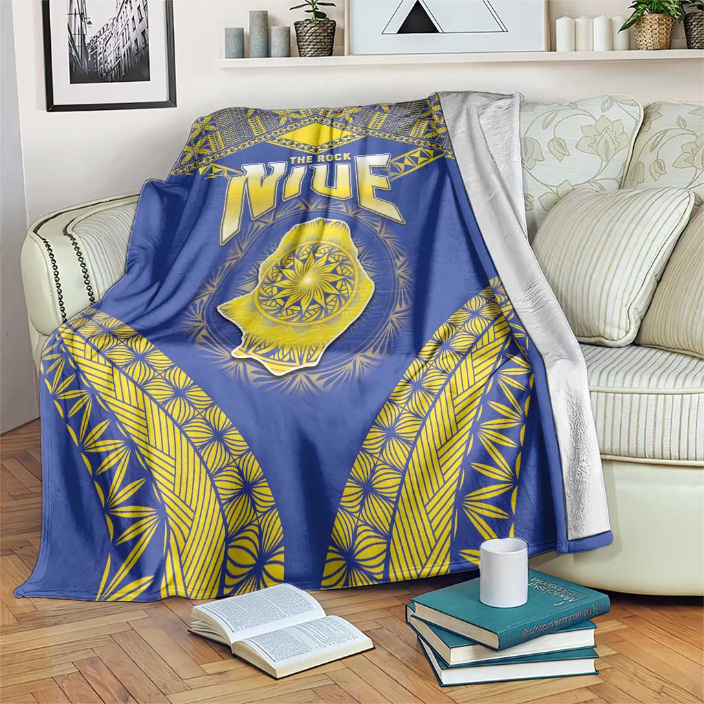 Niue The Rock Of Polynesia Blanket Peniamina Gospel Day Blue Version LT05 Blue - Polynesian Pride