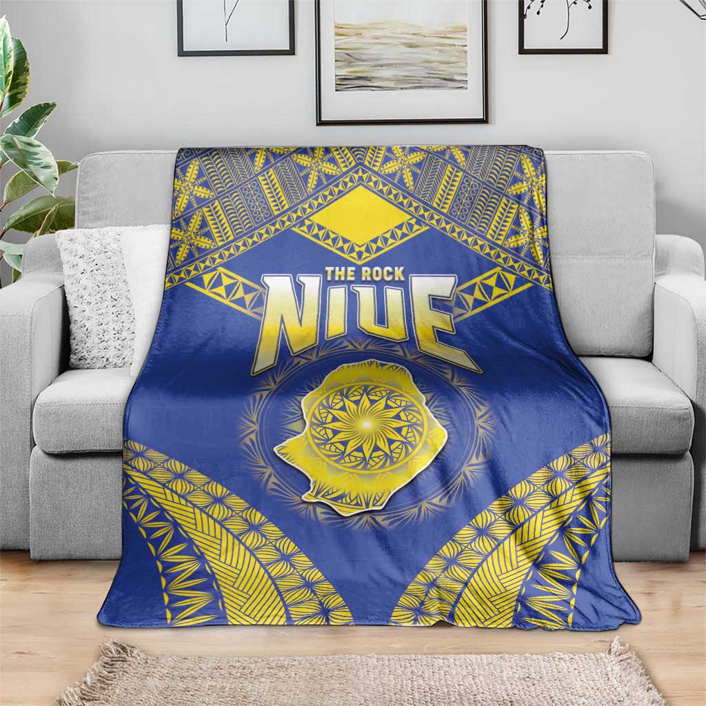 Niue The Rock Of Polynesia Blanket Peniamina Gospel Day Blue Version LT05 - Polynesian Pride