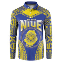 Personalised Niue The Rock Of Polynesia Button Sweatshirt Peniamina Gospel Day Blue Version LT05 Blue - Polynesian Pride