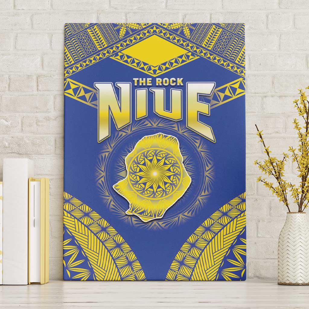 Niue The Rock Of Polynesia Canvas Wall Art Peniamina Gospel Day Blue Version LT05 Without Frame Blue - Polynesian Pride