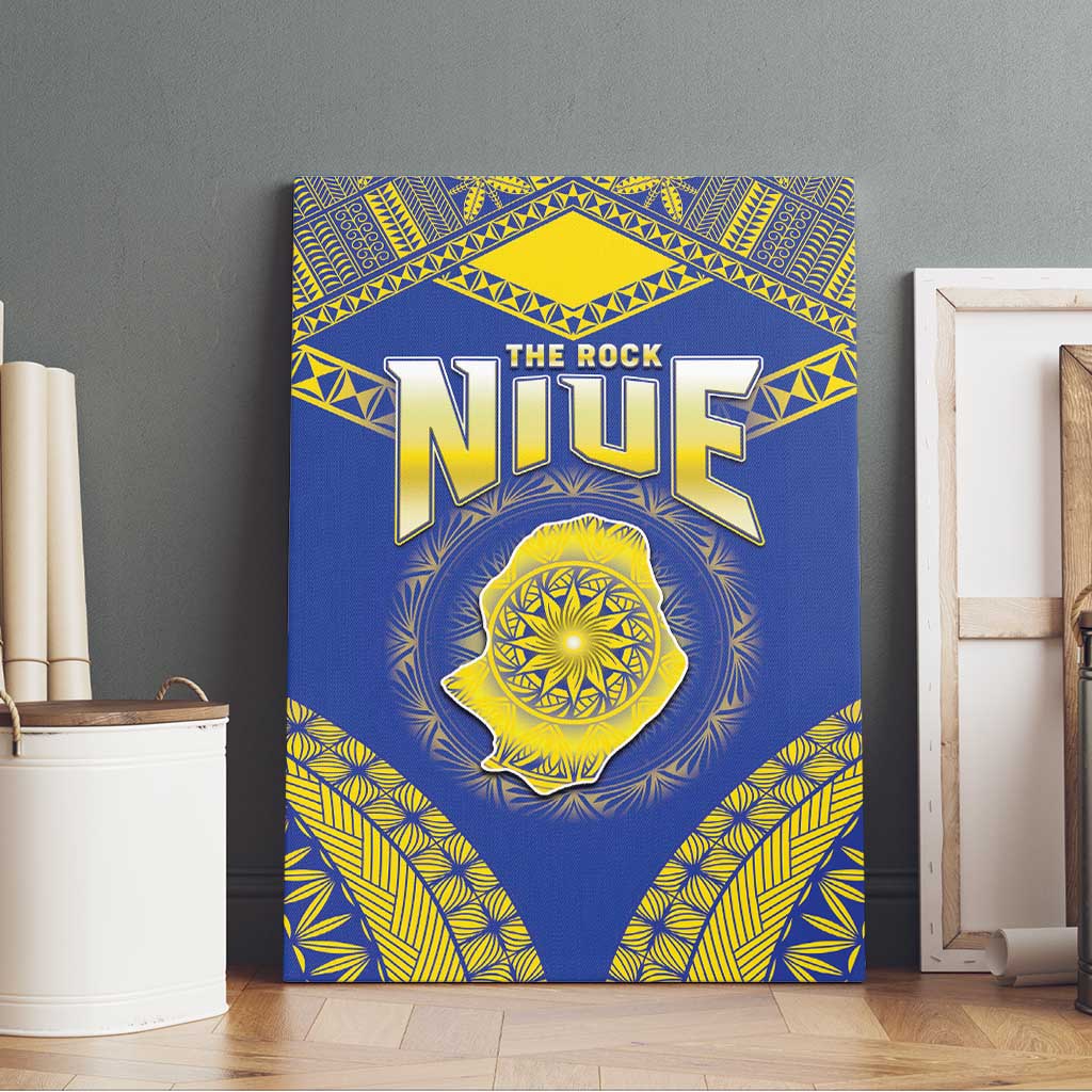 Niue The Rock Of Polynesia Canvas Wall Art Peniamina Gospel Day Blue Version LT05 - Polynesian Pride