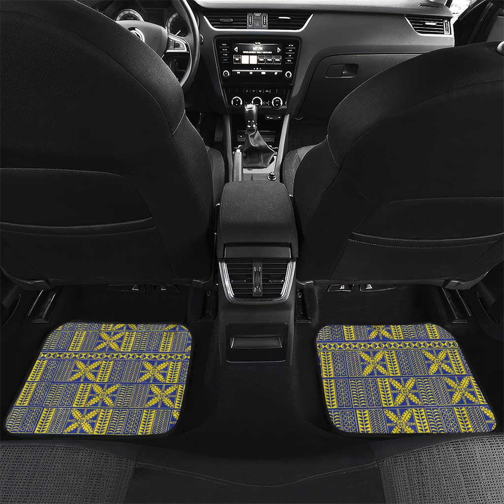 Niue The Rock Of Polynesia Car Mats Peniamina Gospel Day Blue Version LT05 Set 2pcs - Back Blue - Polynesian Pride