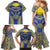 Personalised Niue The Rock Of Polynesia Family Matching Mermaid Dress and Hawaiian Shirt Peniamina Gospel Day Blue Version