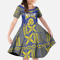 Personalised Niue The Rock Of Polynesia Family Matching Puletasi and Hawaiian Shirt Peniamina Gospel Day Blue Version