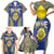 Personalised Niue The Rock Of Polynesia Family Matching Short Sleeve Bodycon Dress and Hawaiian Shirt Peniamina Gospel Day Blue Version