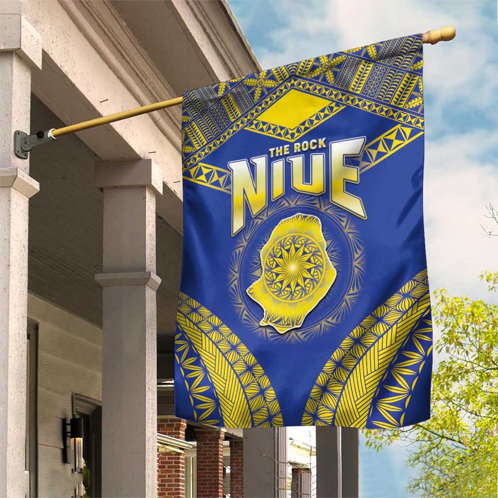Niue The Rock Of Polynesia Garden Flag Peniamina Gospel Day Blue Version LT05 House Flag Blue - Polynesian Pride