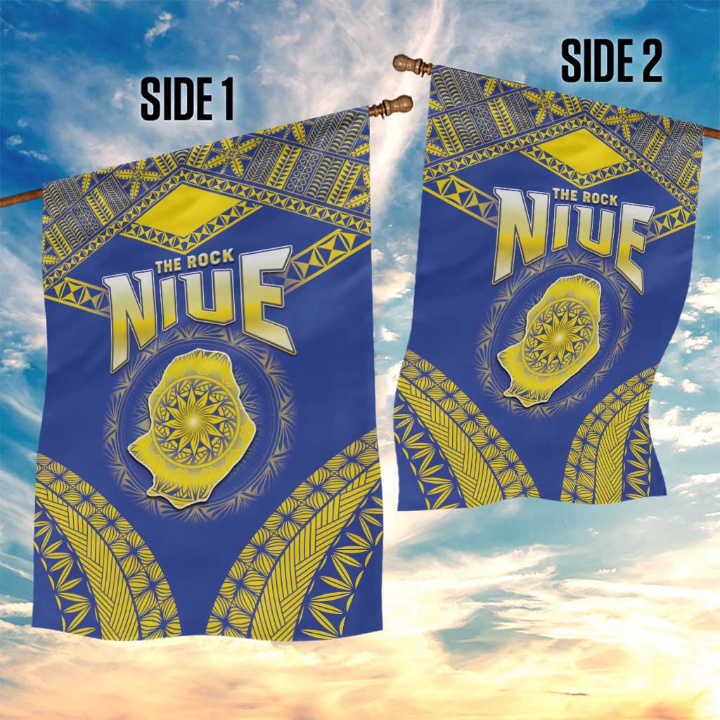 Niue The Rock Of Polynesia Garden Flag Peniamina Gospel Day Blue Version LT05 - Polynesian Pride