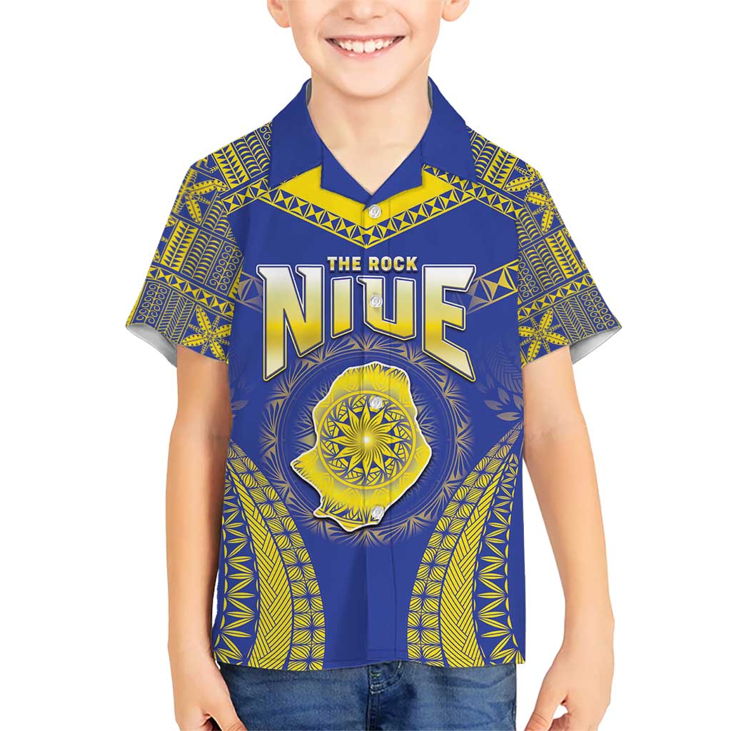 Personalised Niue The Rock Of Polynesia Hawaiian Shirt Peniamina Gospel Day Blue Version LT05 - Polynesian Pride