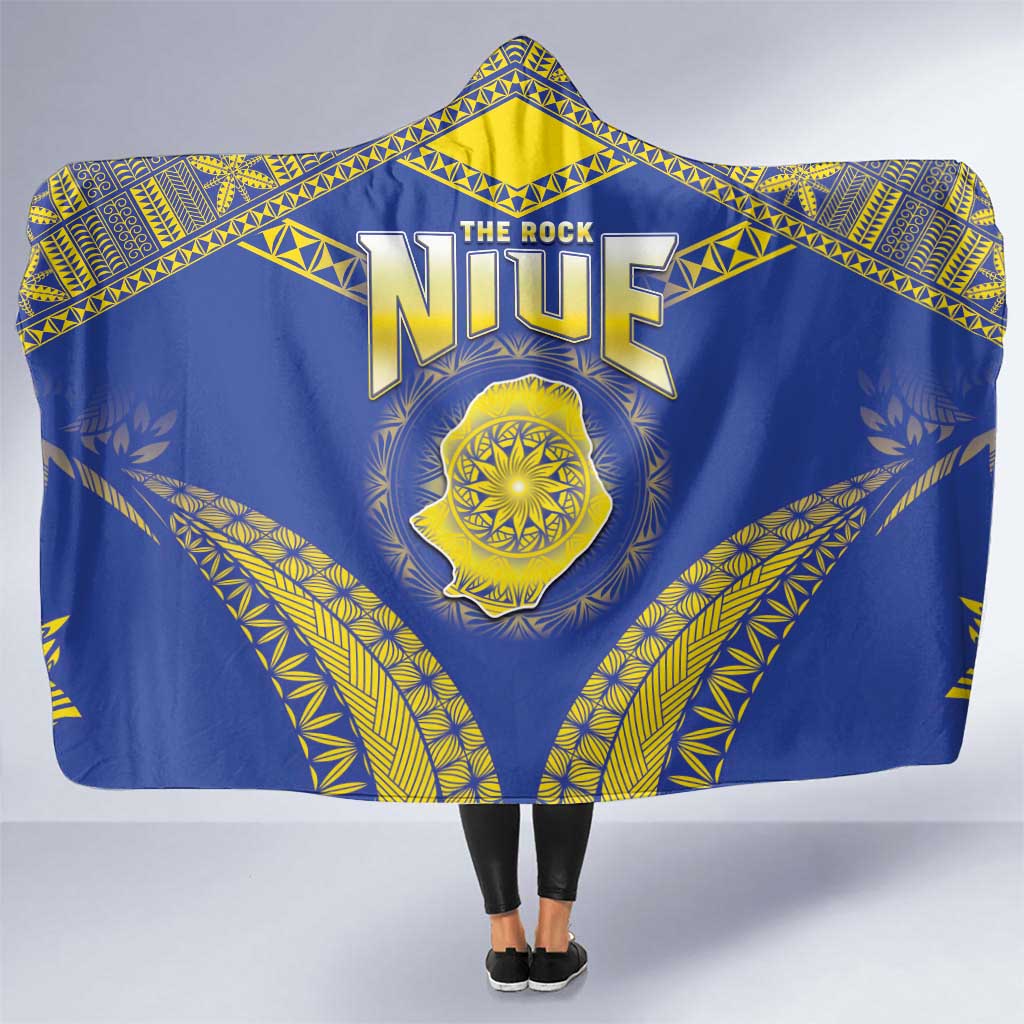 Niue The Rock Of Polynesia Hooded Blanket Peniamina Gospel Day Blue Version LT05 One Size Blue - Polynesian Pride