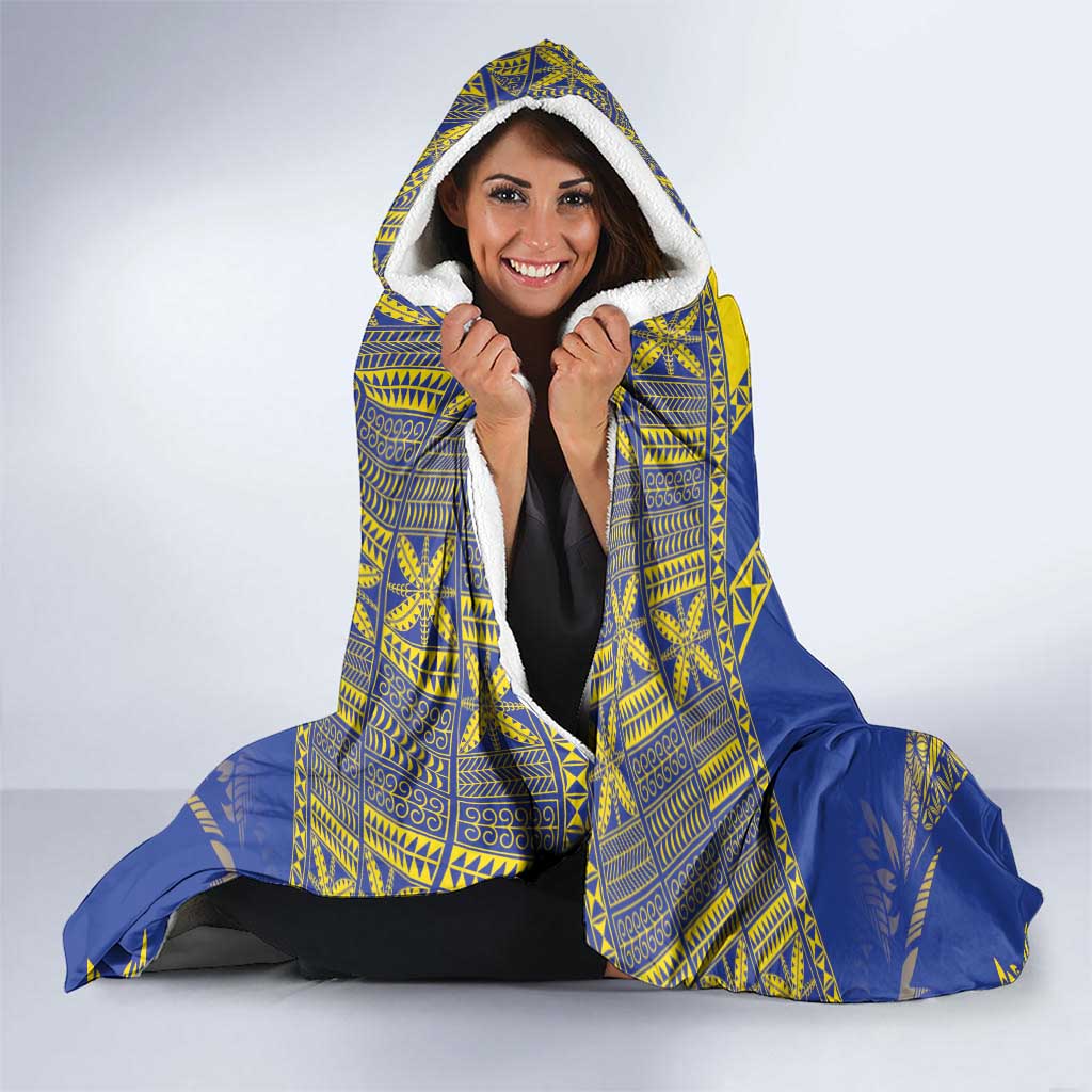 Niue The Rock Of Polynesia Hooded Blanket Peniamina Gospel Day Blue Version LT05 - Polynesian Pride