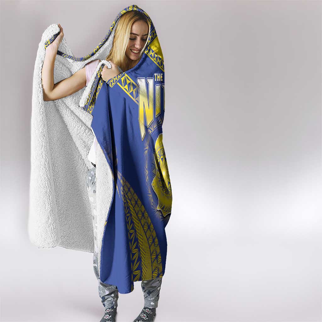 Niue The Rock Of Polynesia Hooded Blanket Peniamina Gospel Day Blue Version LT05 - Polynesian Pride