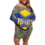 Personalised Niue The Rock Of Polynesia Off Shoulder Short Dress Peniamina Gospel Day Blue Version