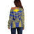 Personalised Niue The Rock Of Polynesia Off Shoulder Sweater Peniamina Gospel Day Blue Version