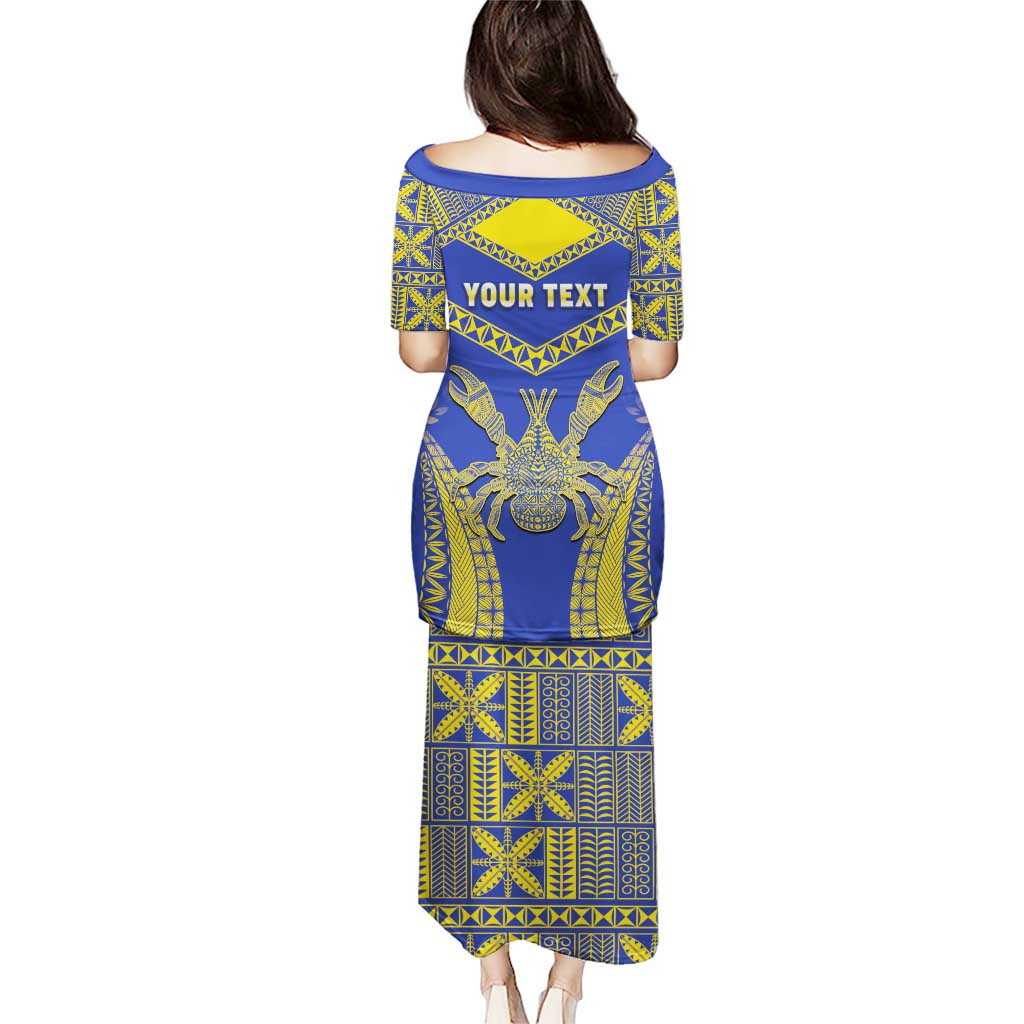 Personalised Niue The Rock Of Polynesia Puletasi Peniamina Gospel Day Blue Version LT05 - Polynesian Pride
