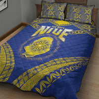 Niue The Rock Of Polynesia Quilt Bed Set Peniamina Gospel Day Blue Version LT05 - Polynesian Pride