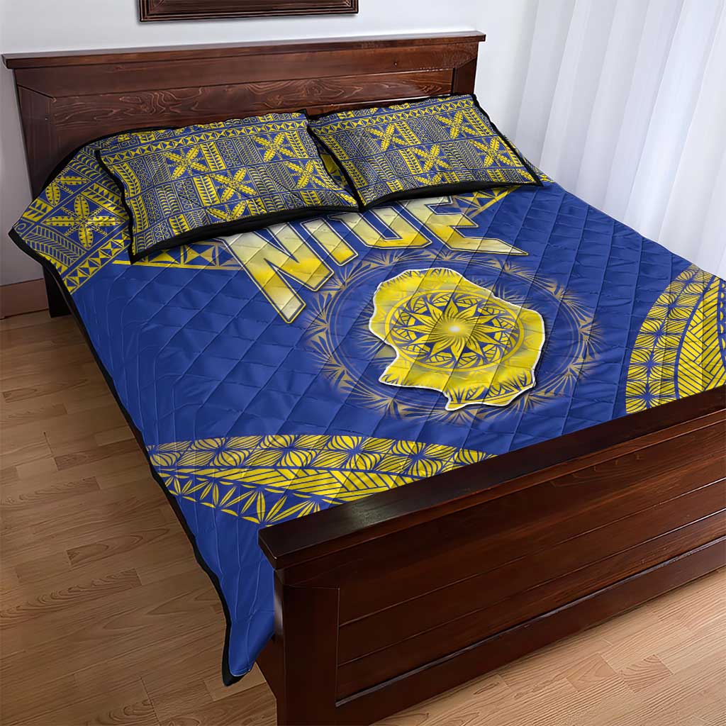 Niue The Rock Of Polynesia Quilt Bed Set Peniamina Gospel Day Blue Version LT05 - Polynesian Pride