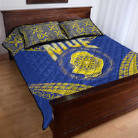 Niue The Rock Of Polynesia Quilt Bed Set Peniamina Gospel Day Blue Version LT05 - Polynesian Pride